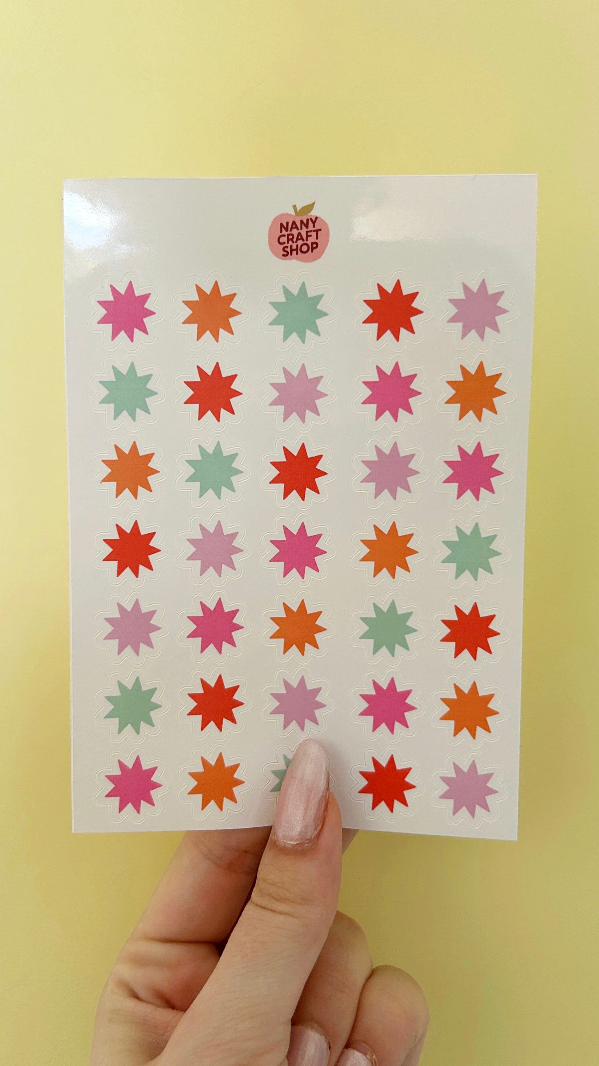 A6 graphic shape sticker sheet