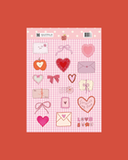 Planche stickers A5 Saint-Valentin