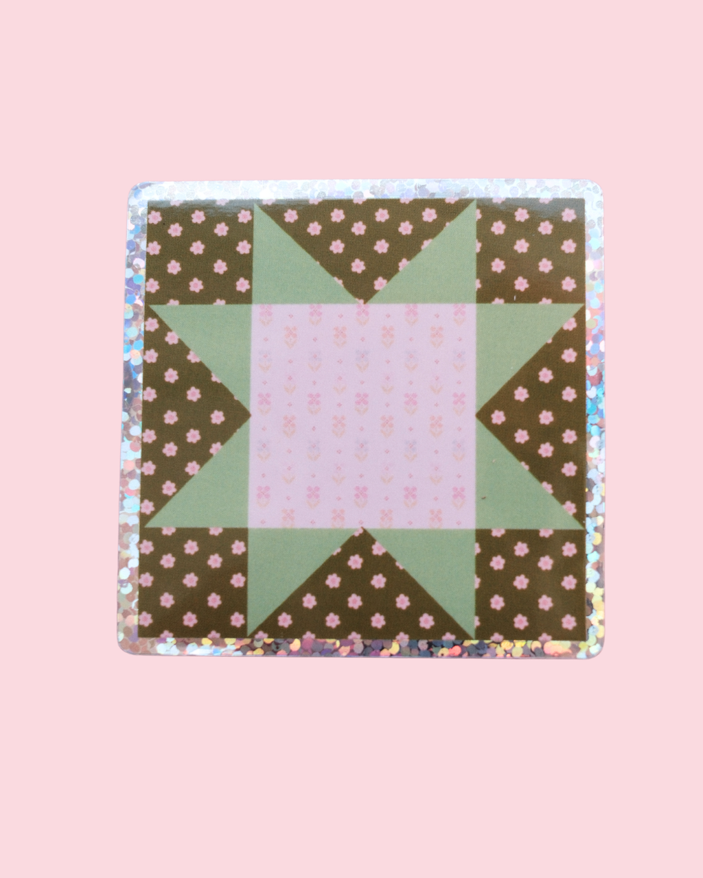 Sticker patchwork vert