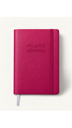 Carnet rose framboise à couverture rigide avec inscription My Sweet Memories en relief et ruban marque page par Nany Craft Shop dans tous les produits