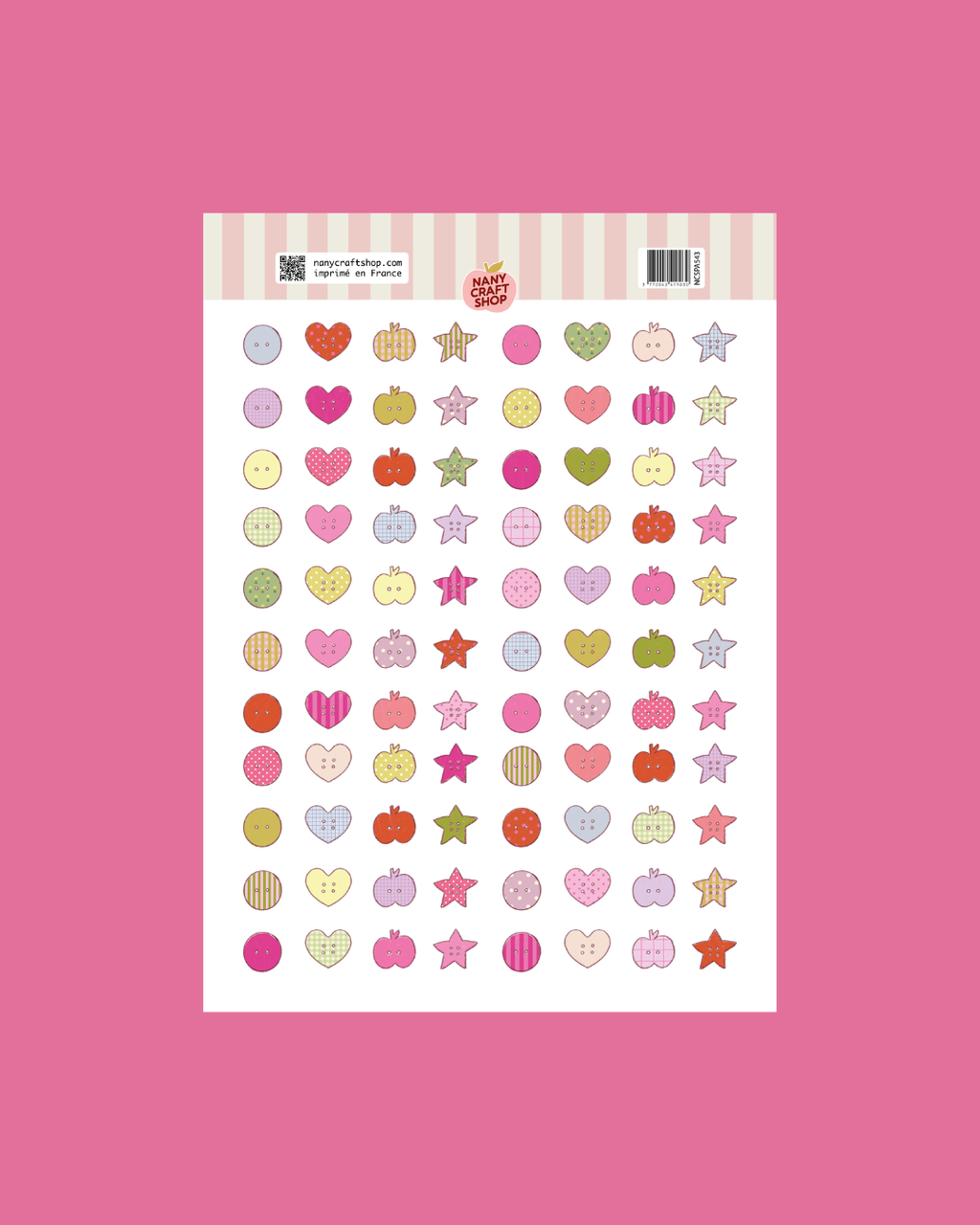 Planche stickers A5 Mini Boutons