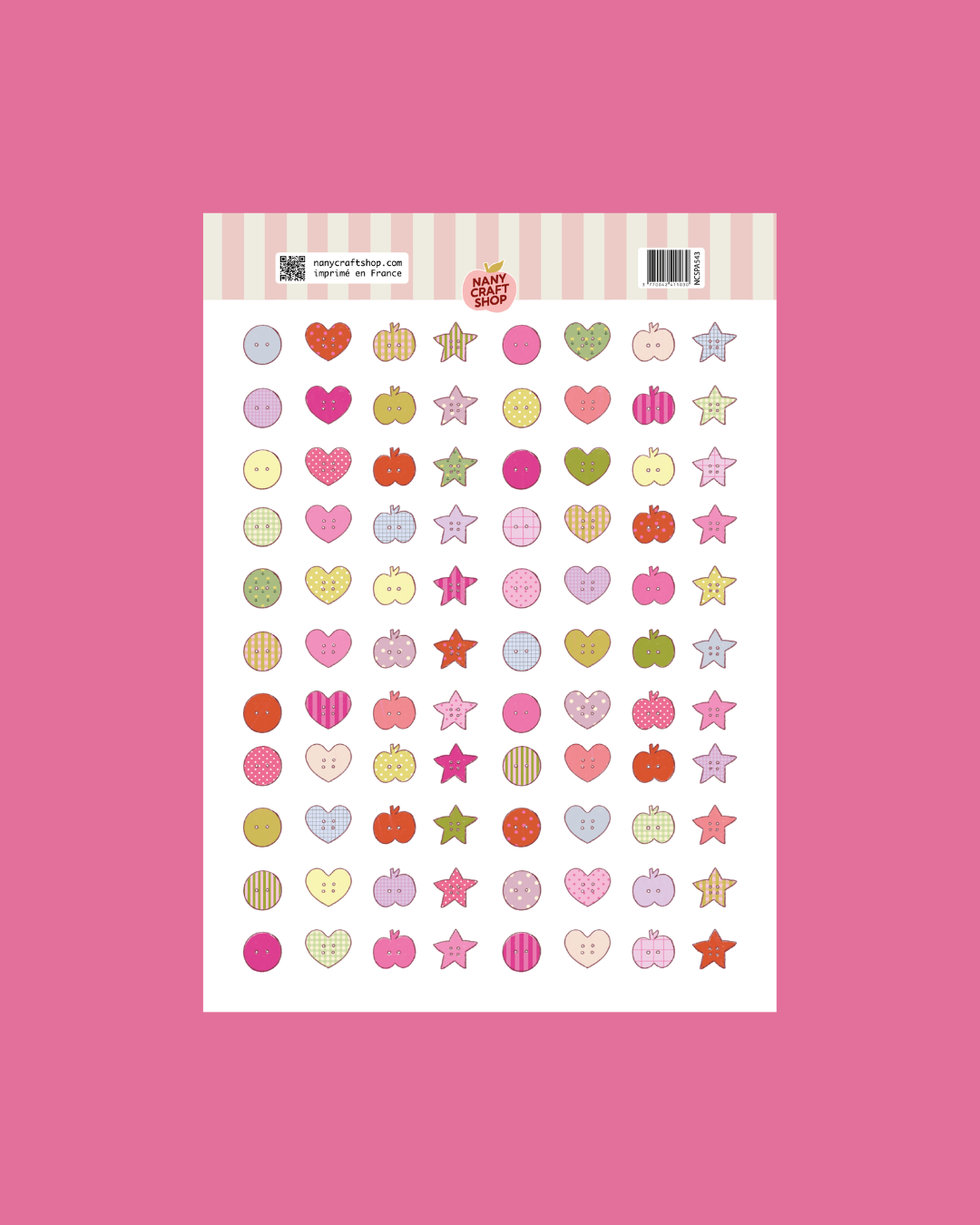 Planche stickers A5 Mini Boutons