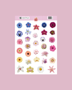 Planche de stickers A5 fleurs