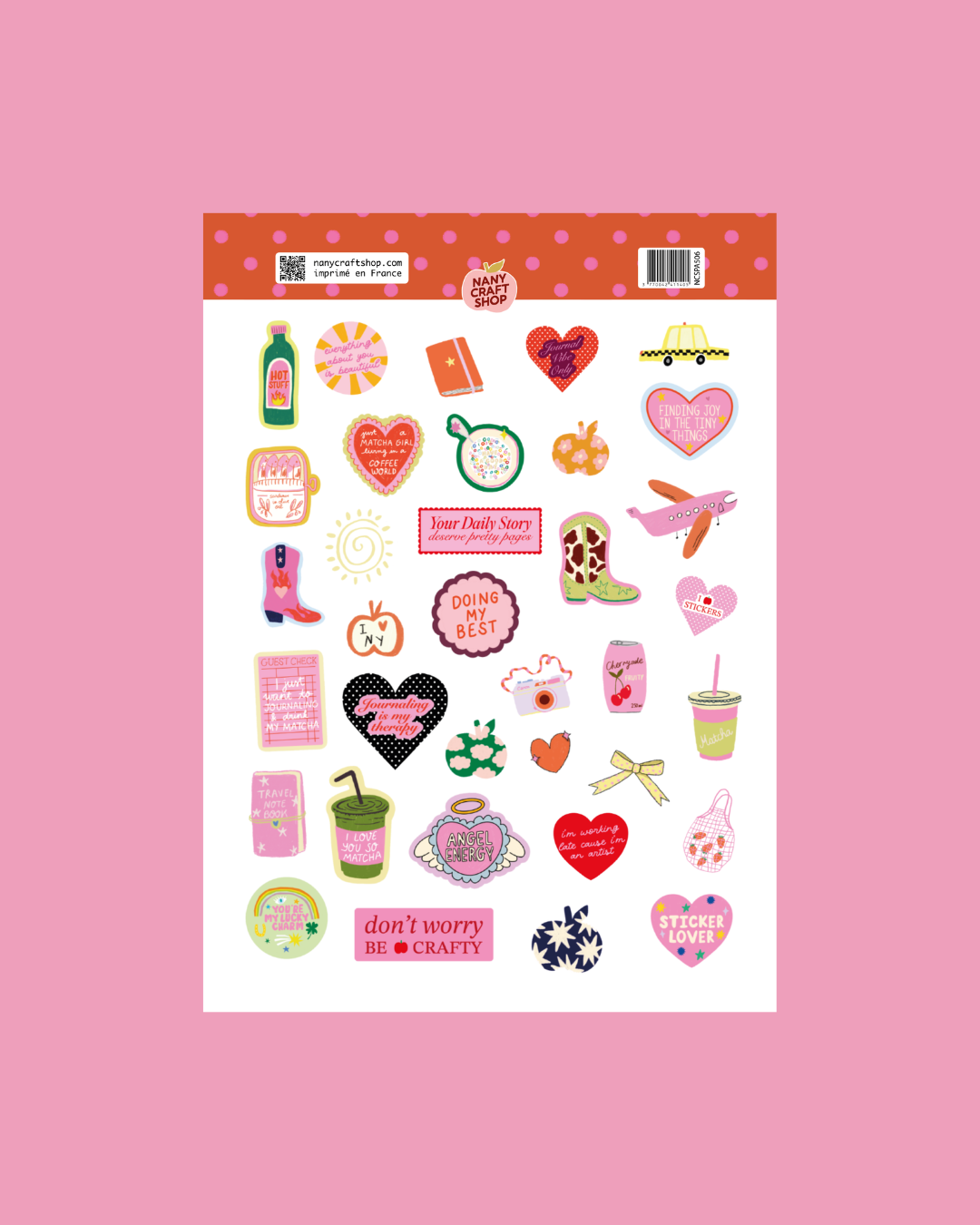 Planche stickers A5 favoris