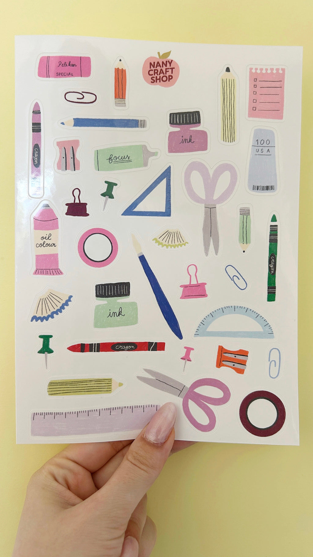 A5 pencil case sticker sheet