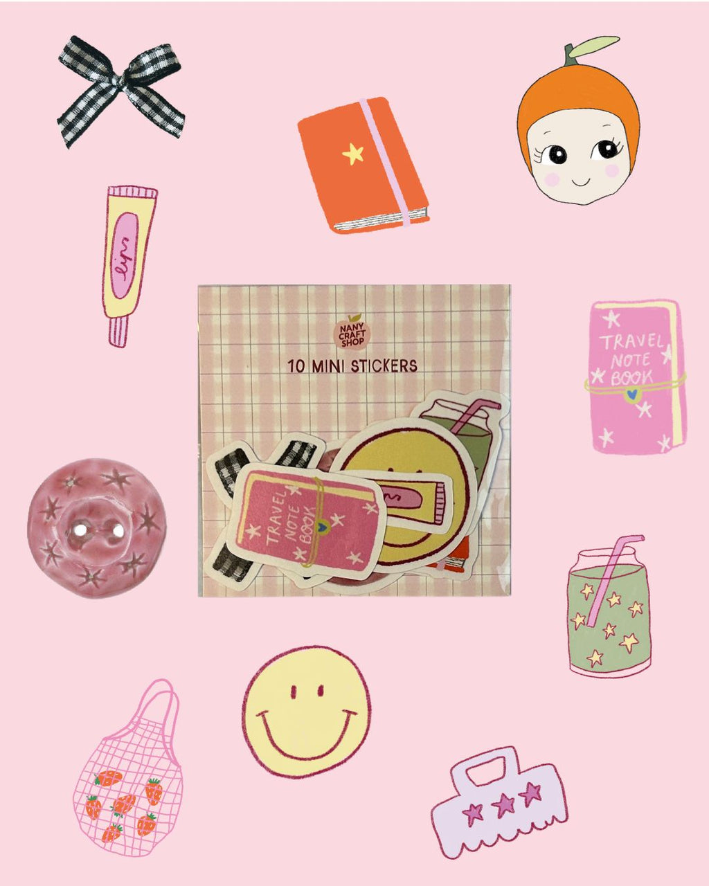 Pack Girly 10 mini washi stickers