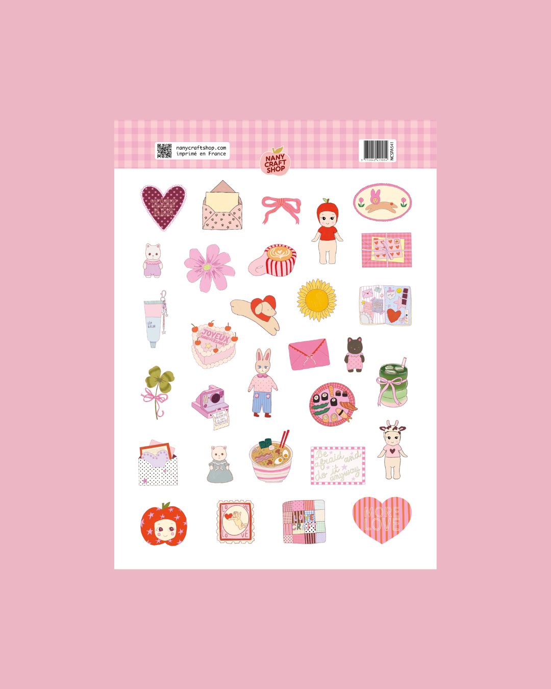 Planche de stickers A5 mini favoris V2