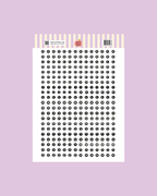 Planche sticker A5 alphabet perles