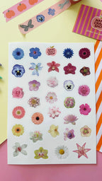 Planche de stickers fleurs A5 🌸