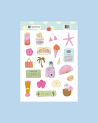 Planche stickers A5 Summer Girl