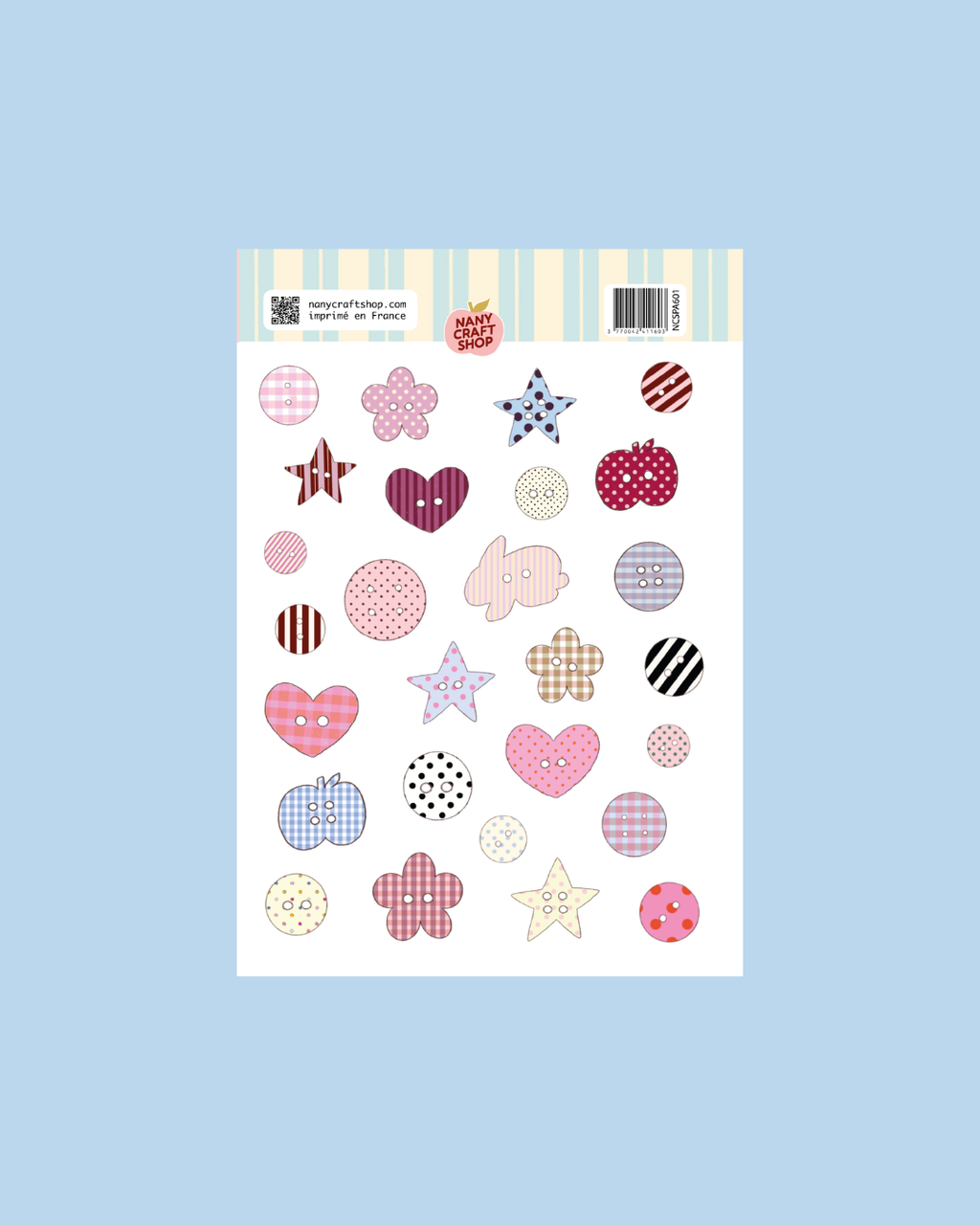 Planche stickers A6 boutons
