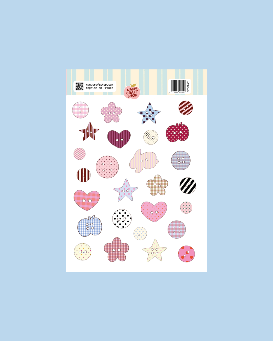Planche stickers A6 boutons
