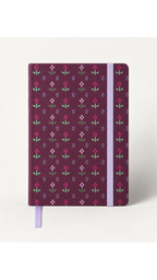 Carnet de journaling bordeaux à motifs floraux avec fermeture élastique et marque page en ruban par Nany Craft Shop dans tous les produits