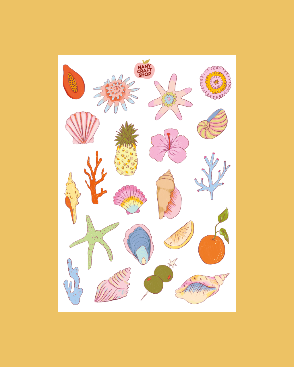 Planche stickers A5 Summer Paradise