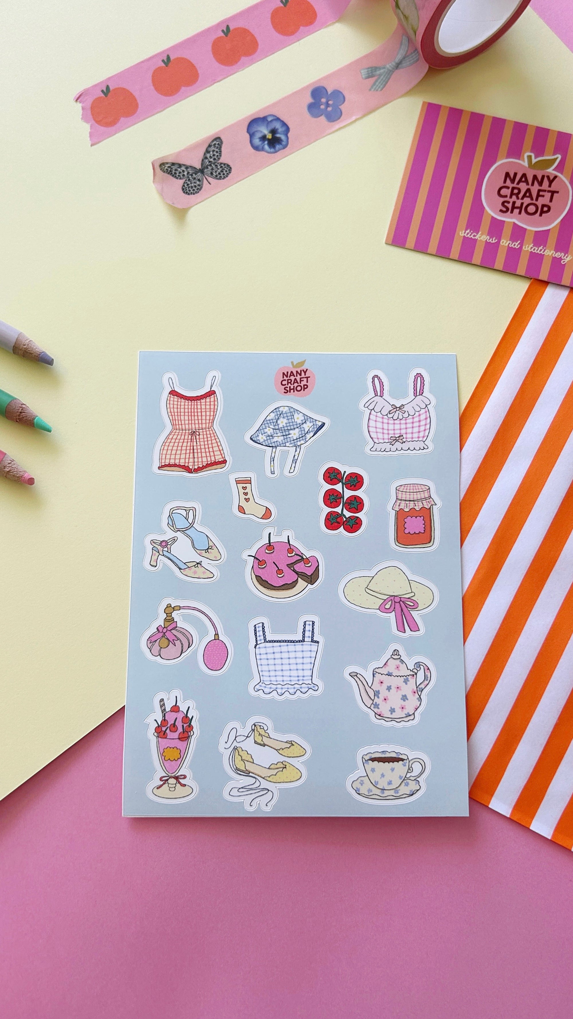 Planche stickers pic nique printemps 🌿