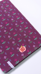 Carnet de journaling violet à motifs floraux colorés avec fermeture élastique signé Nany Craft Shop pour la collection tous les produits