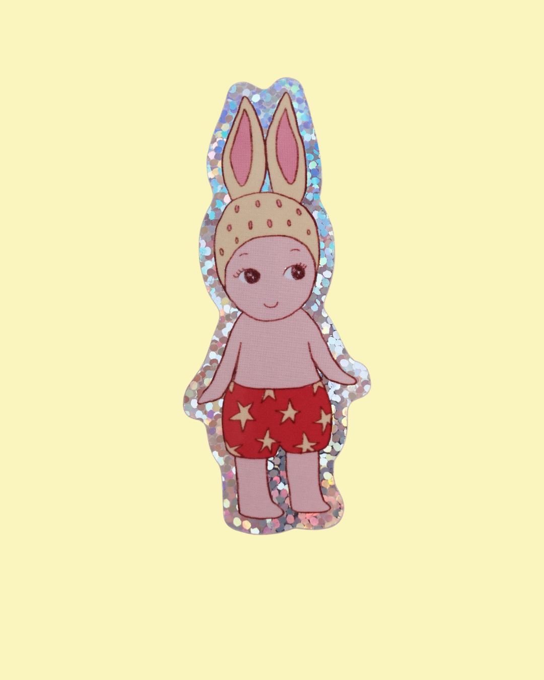 Sticker Mini Baby Lapin Fraise