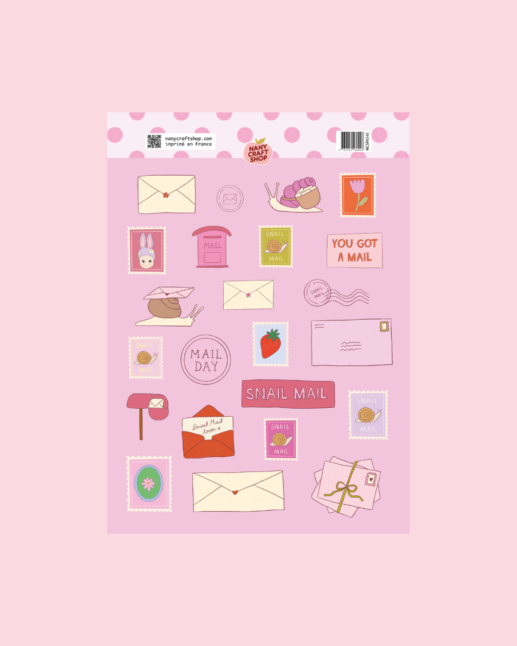 Planche stickers A5 Snail Mail