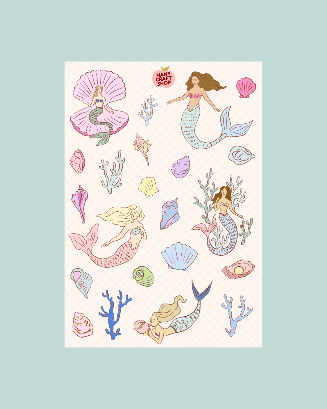 Planche stickers A5 Sirènes