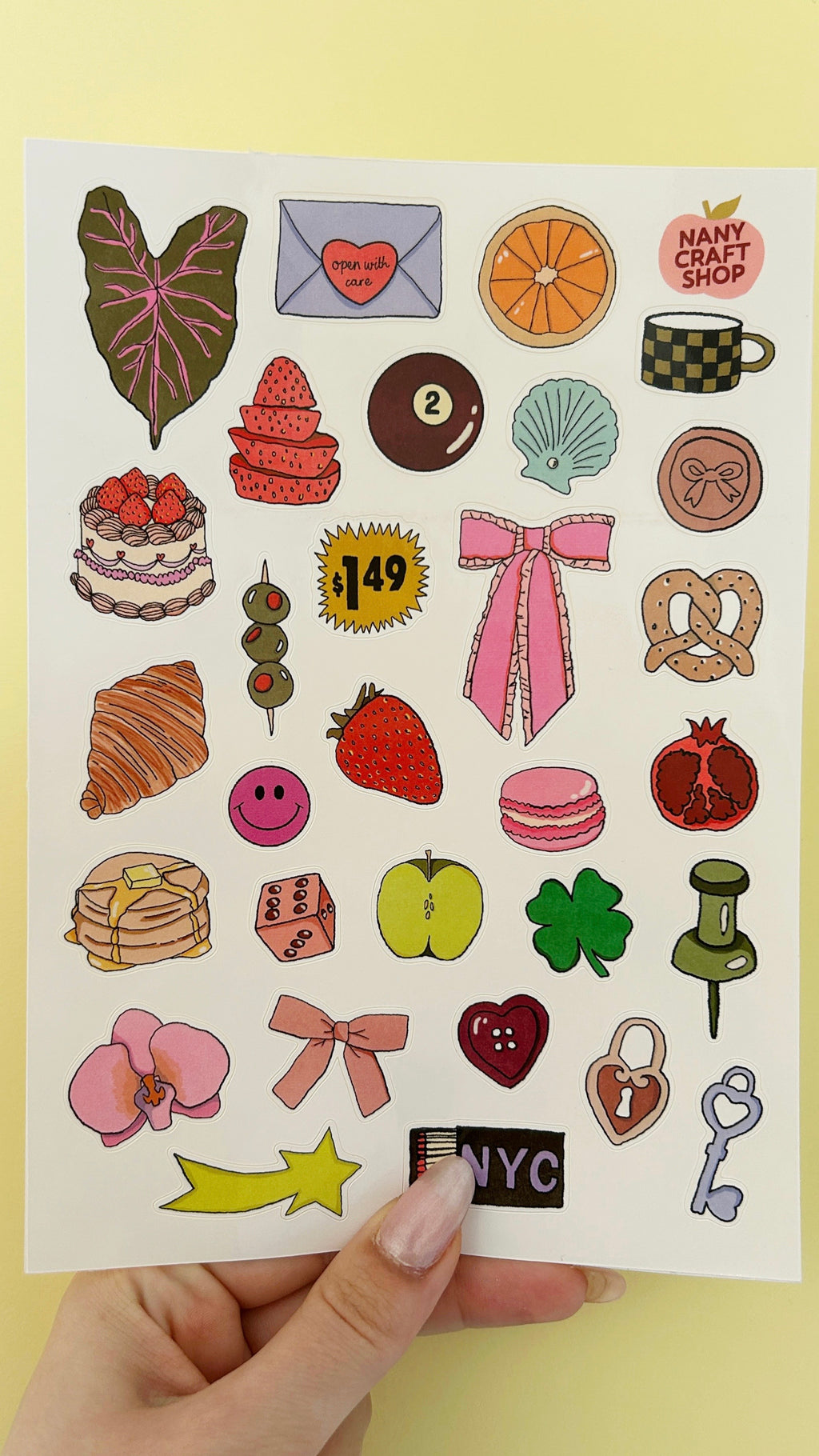 A5 mini drawing sticker sheet