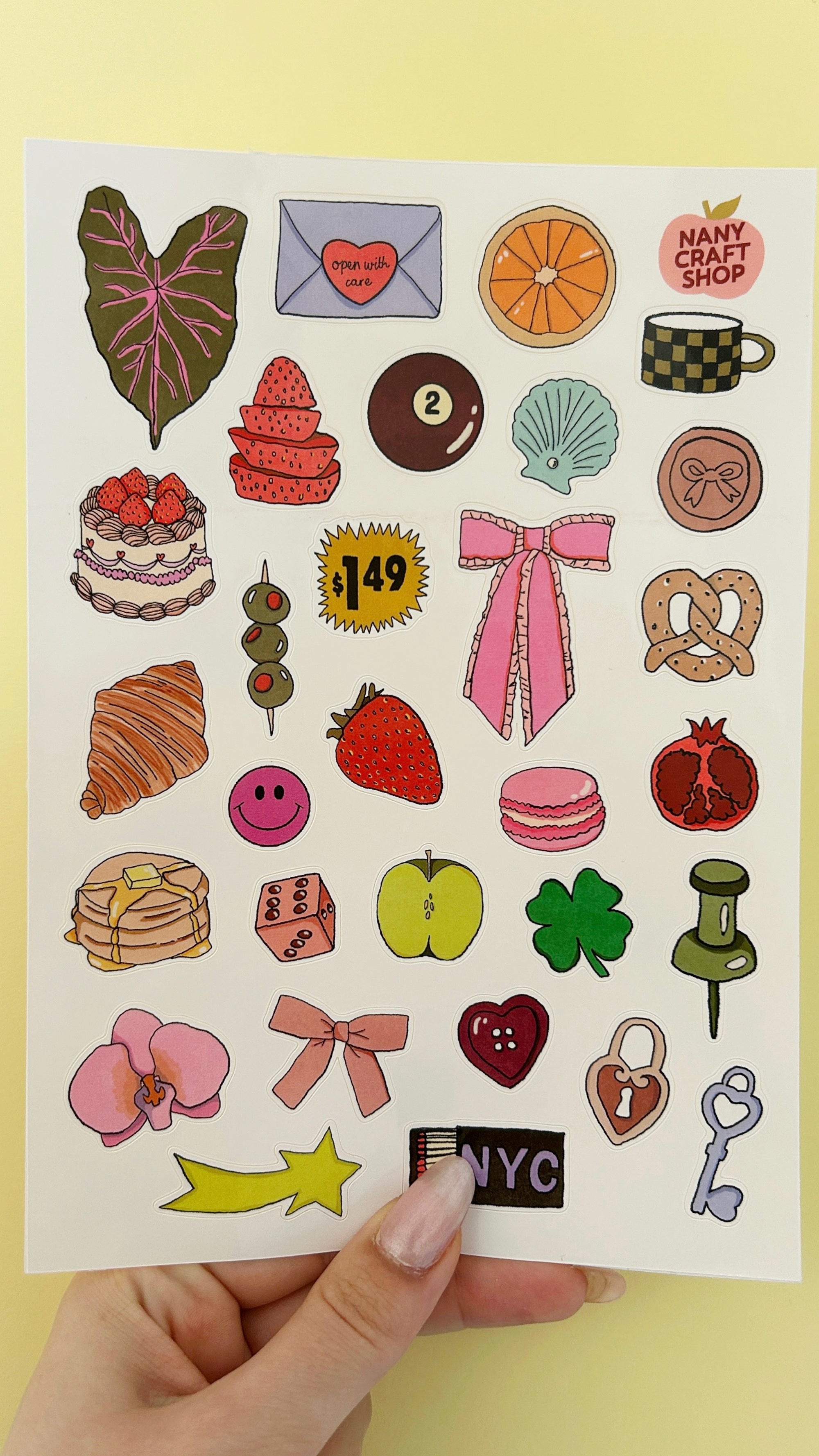 A5 mini drawing sticker sheet