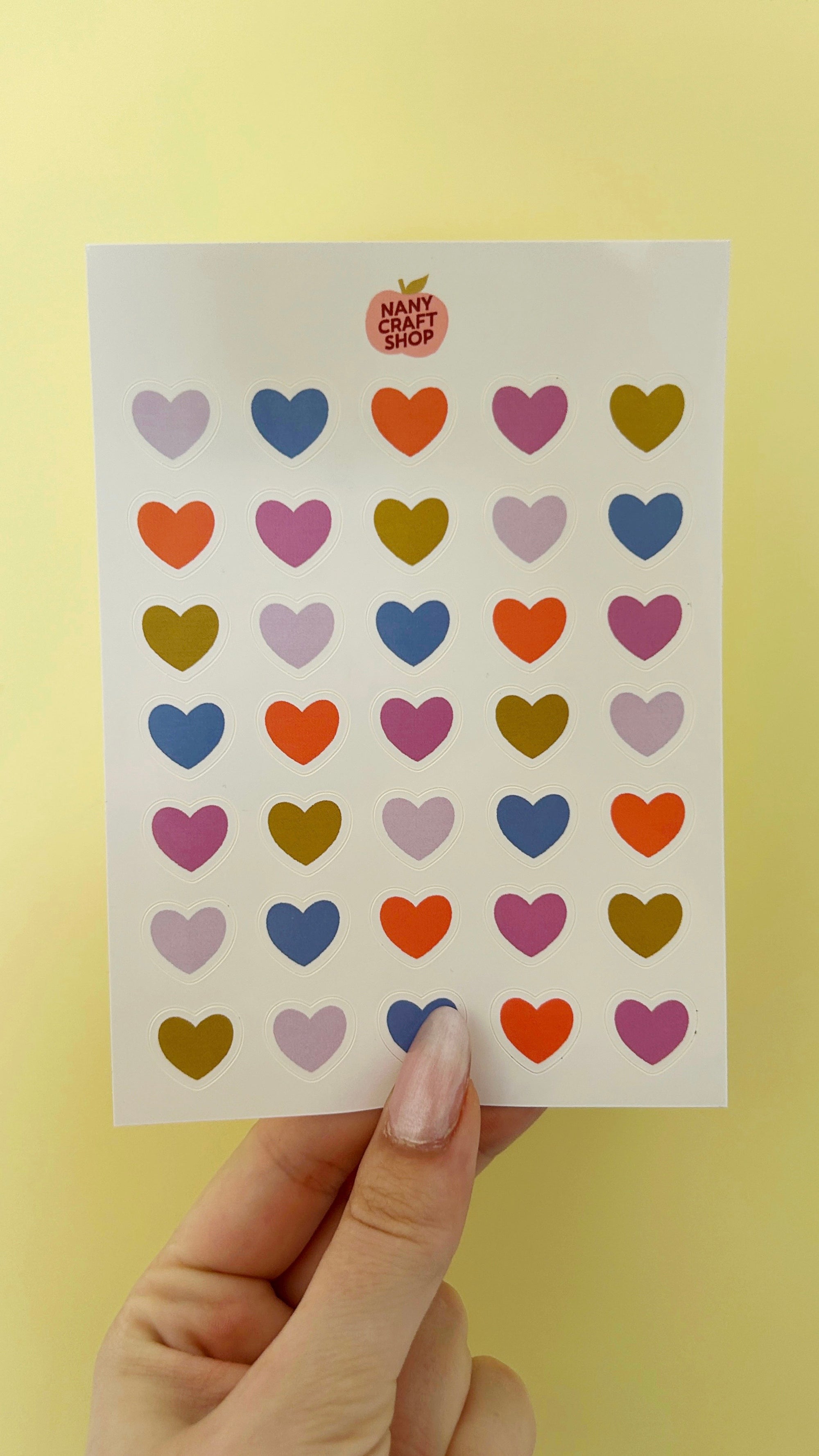 A6 Heart Sticker Sheet ❤️