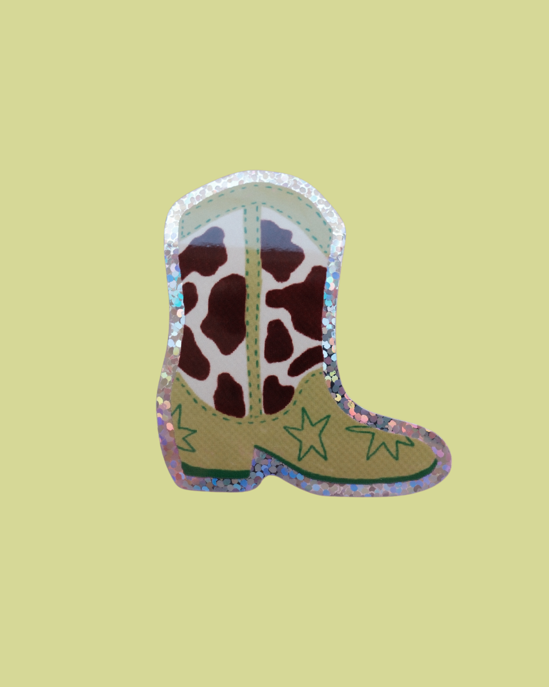 Sticker Botte Cowgirl Vache