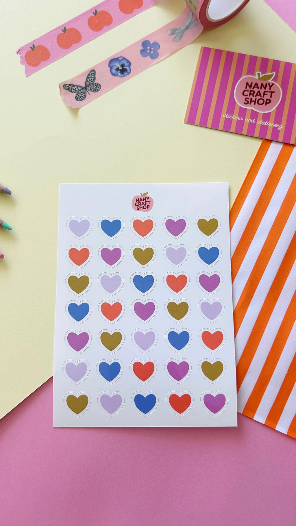 A6 Heart Sticker Sheet ❤️