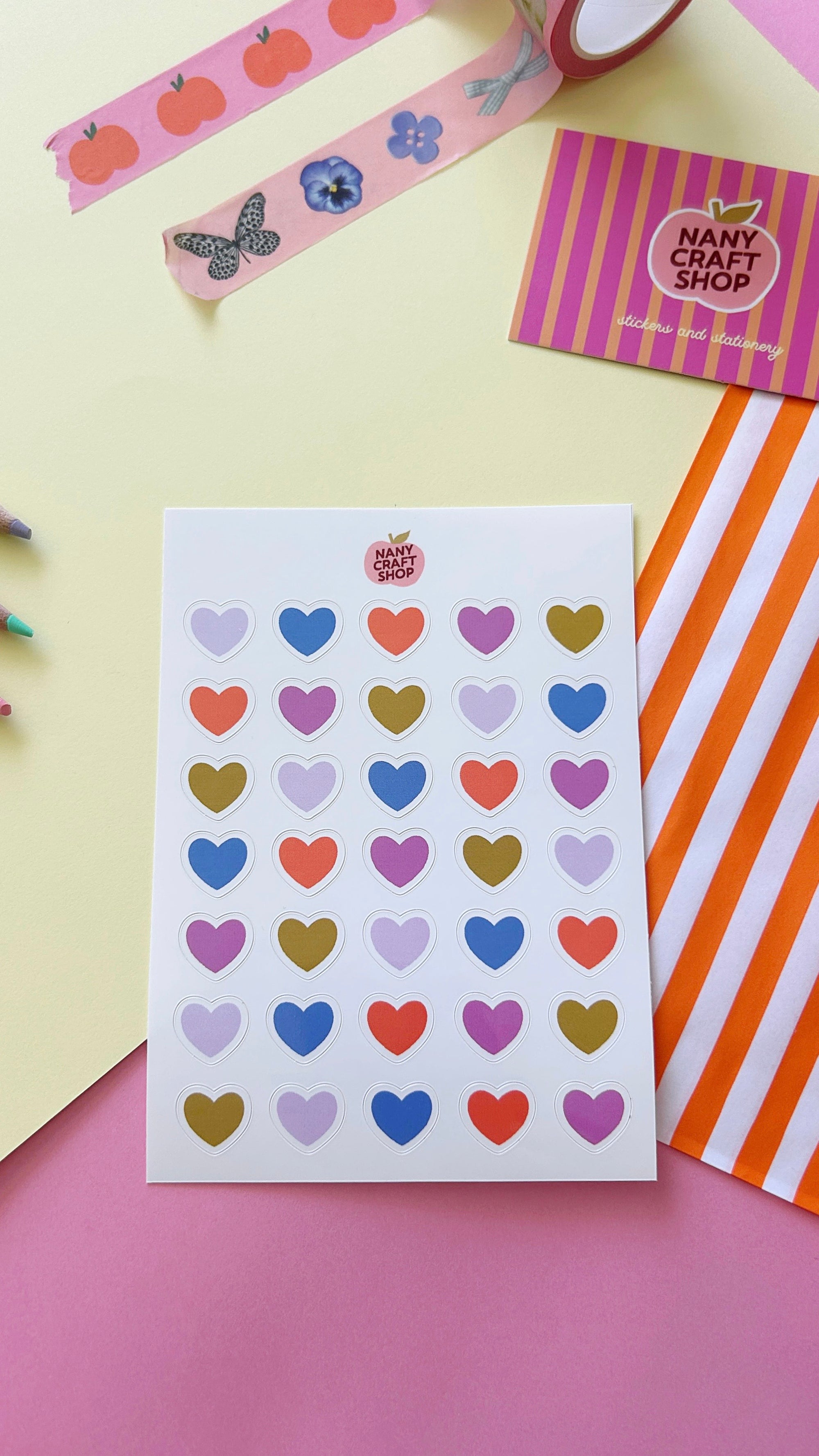 A6 Heart Sticker Sheet ❤️