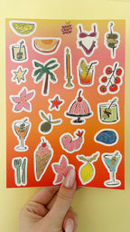 Planche stickers dolce vita  A5 🍋