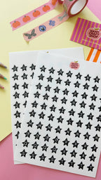 Star alphabet sticker sheet