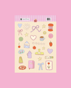 Planche stickers A5 Printemps Pastel