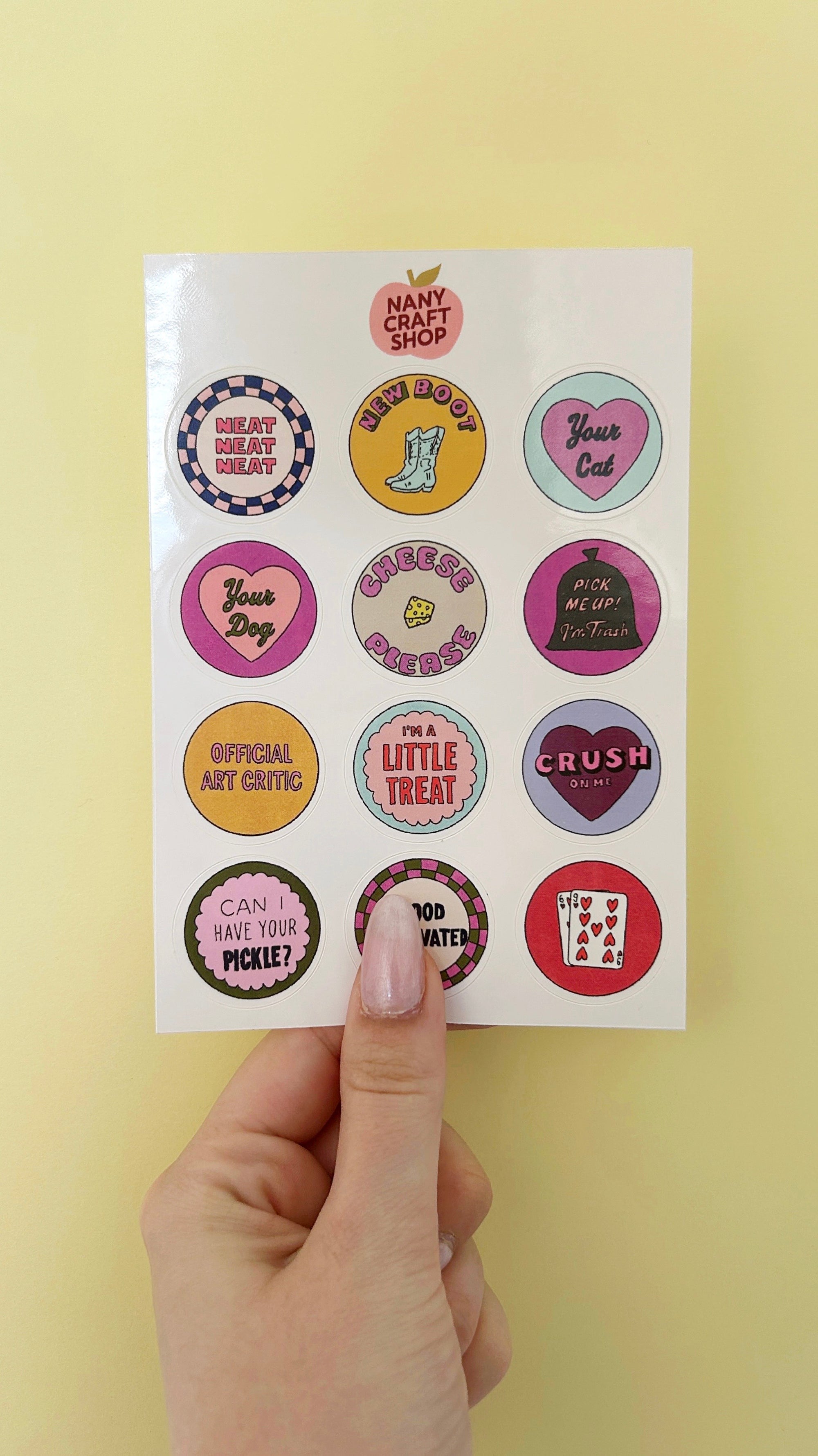 A6 label sticker sheet