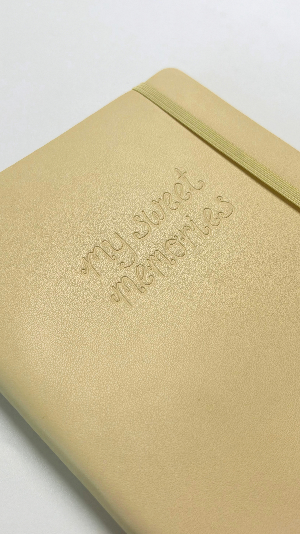 Carnet beige à couverture texturée avec inscription My Sweet Memories en relief Nany Craft Shop papeterie créative de la collection tous les produits