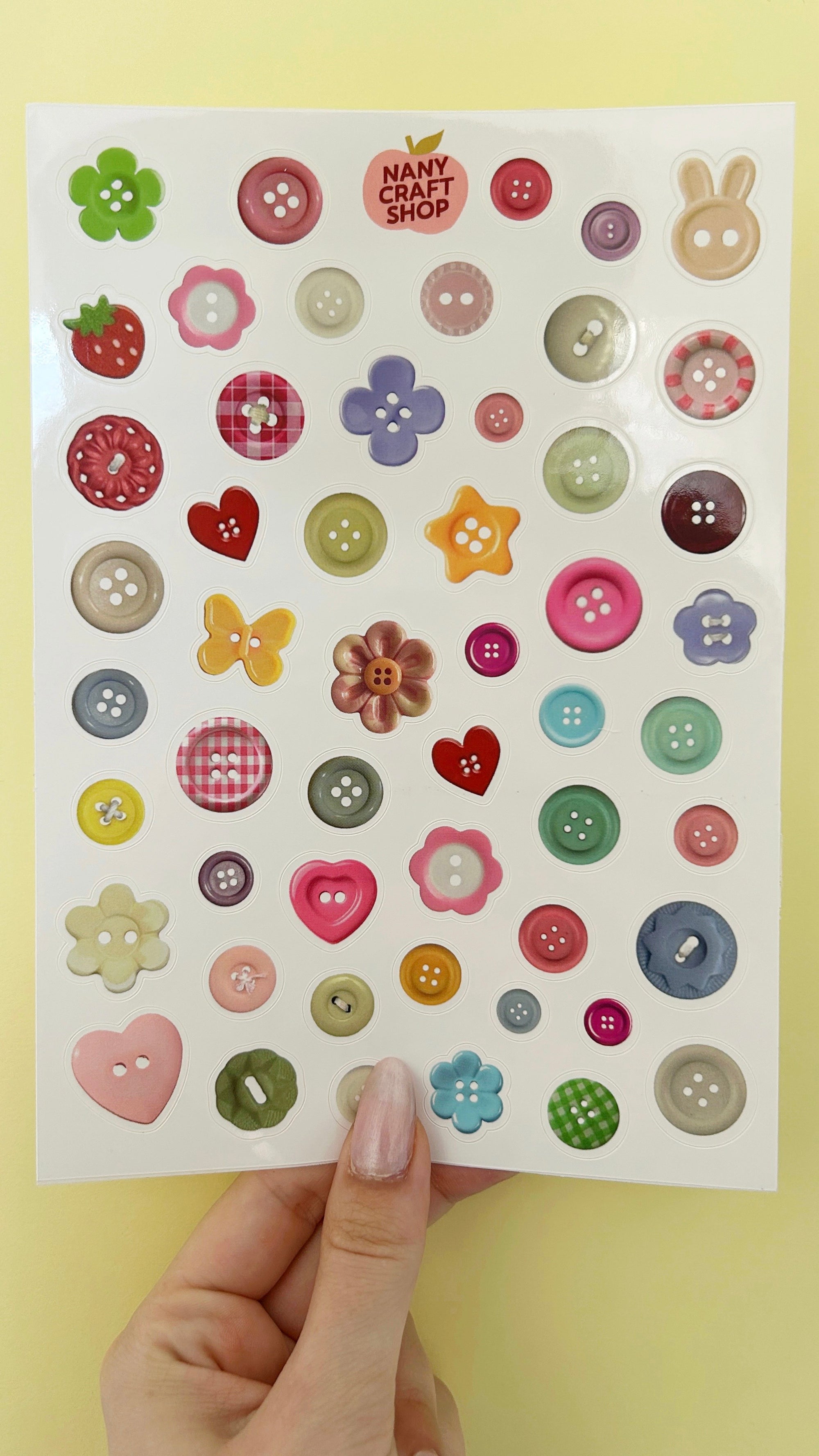 A5 button sticker sheet