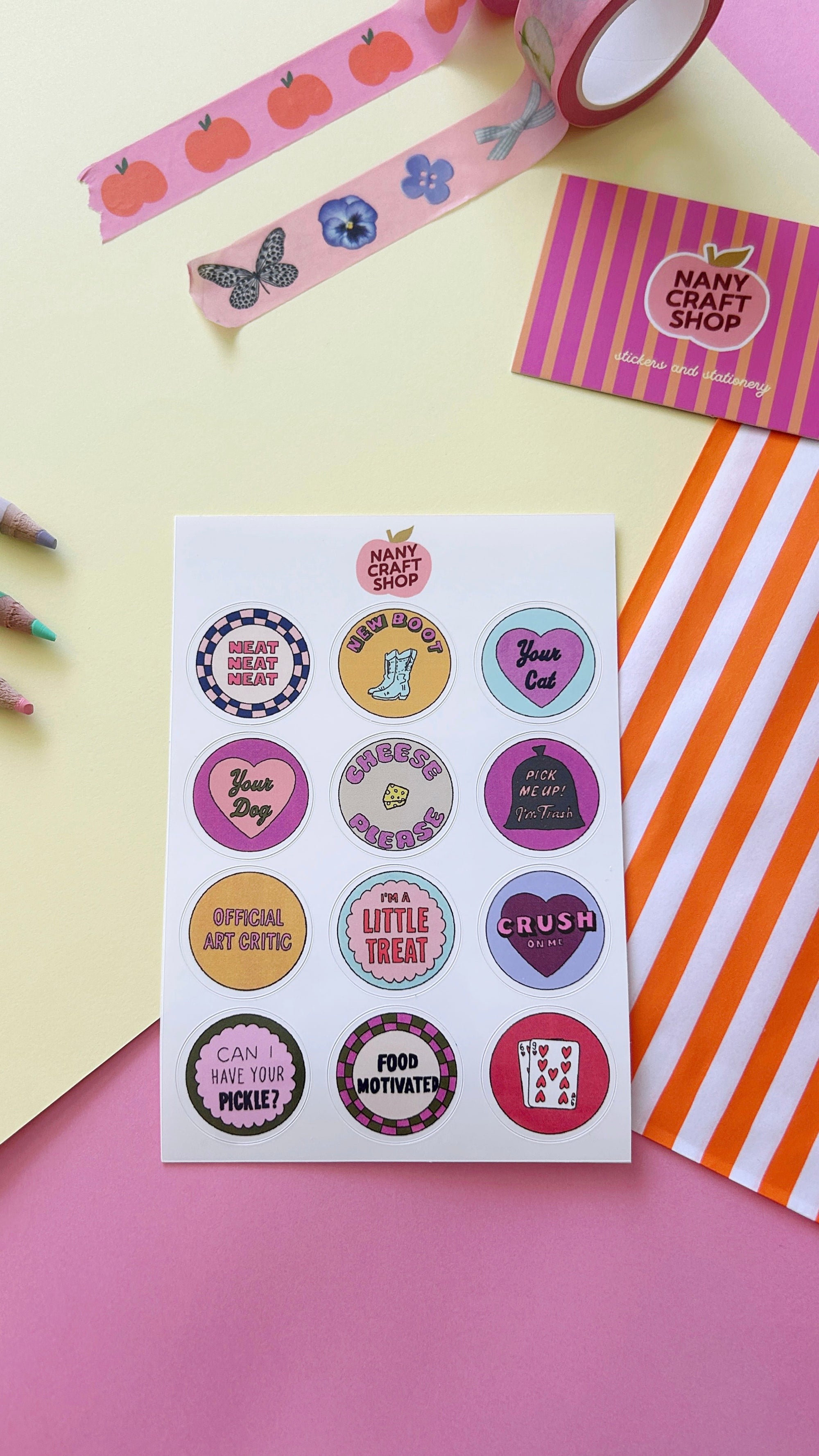 A6 label sticker sheet