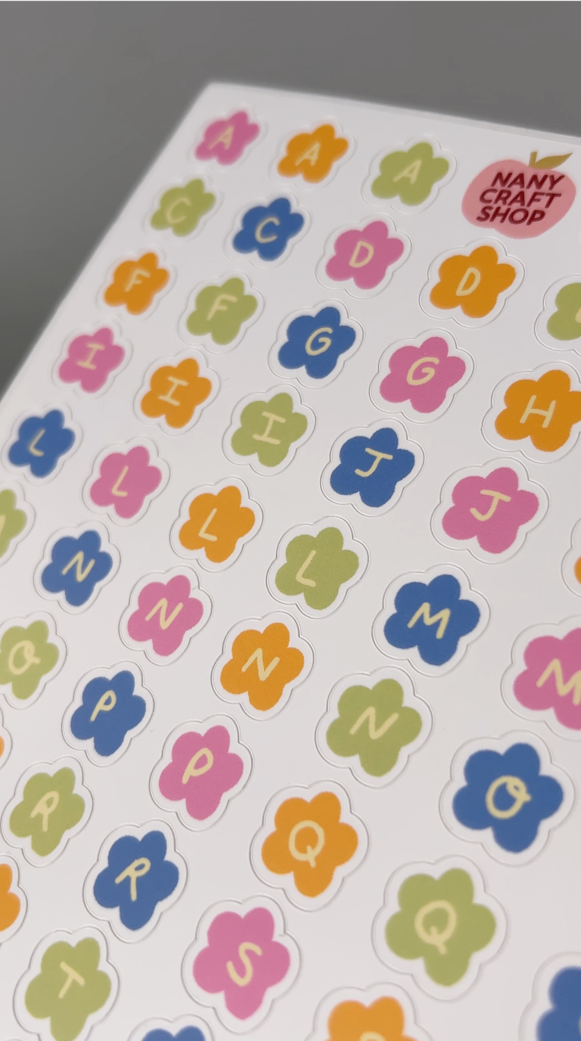 Planche stickers alphabet fleurs A5 🌸