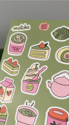 Matcha-Aufkleberbogen A6 🍵