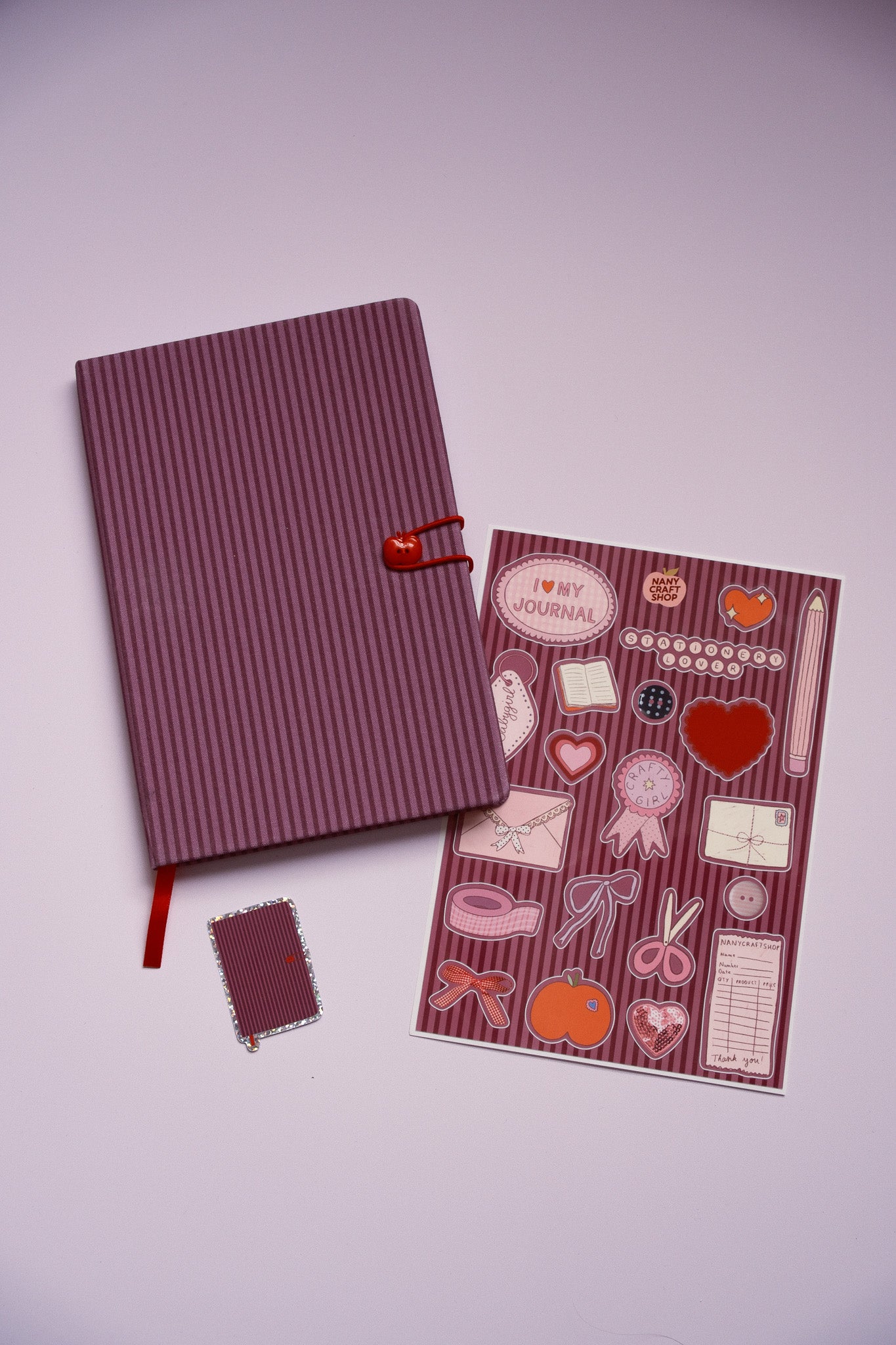 My Junk Journal Berry Stripes