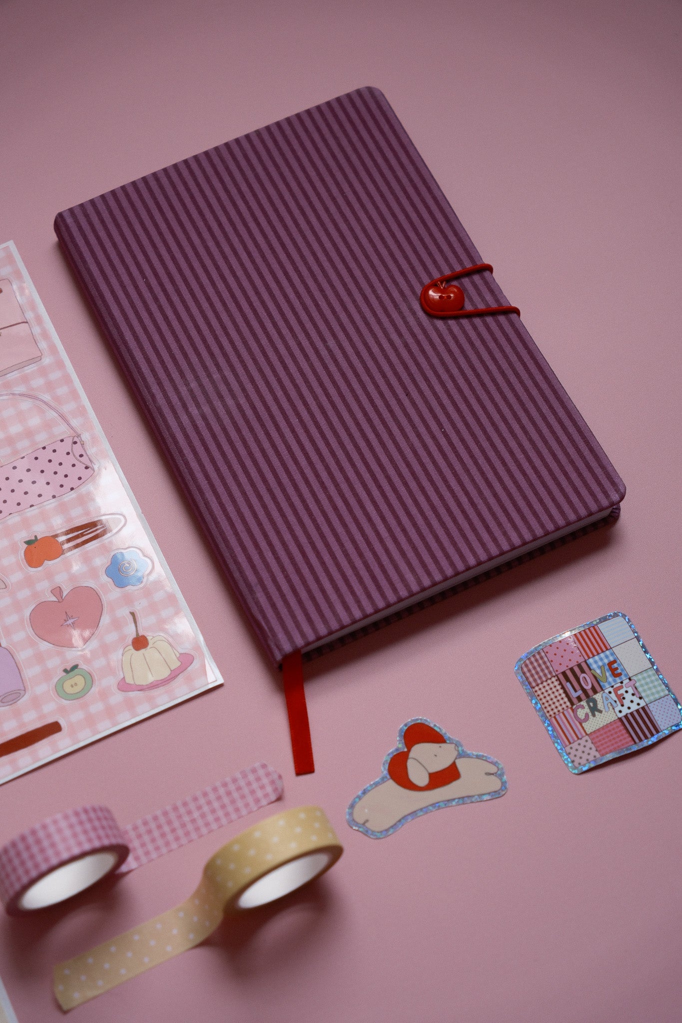 My Junk Journal Berry Stripes