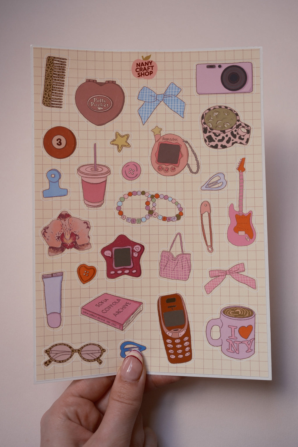 Planche stickers Nostalgie A5