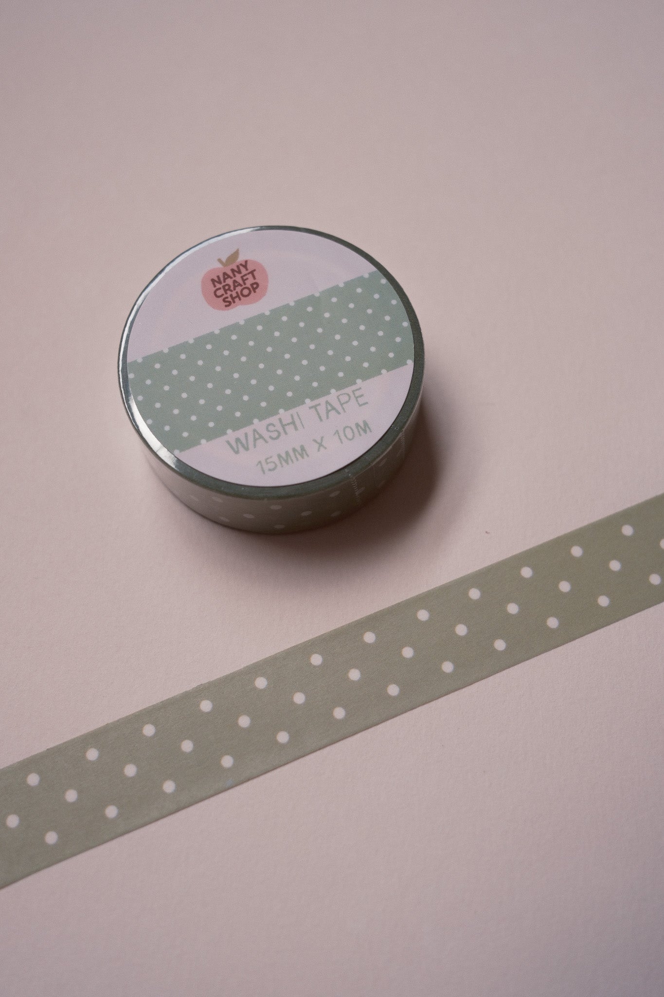 Washi Tape - polka dot vert