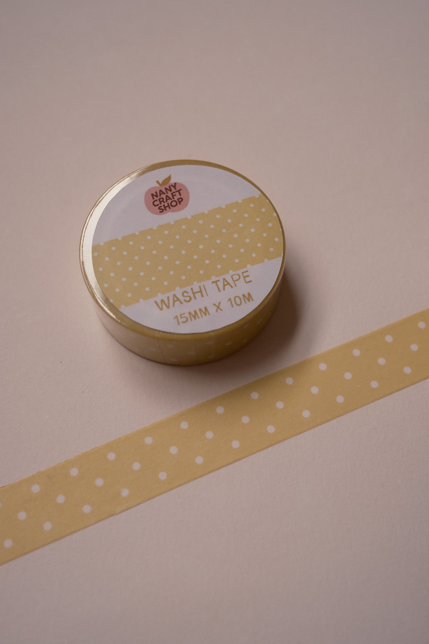 Washi Tape - polka dot jaune
