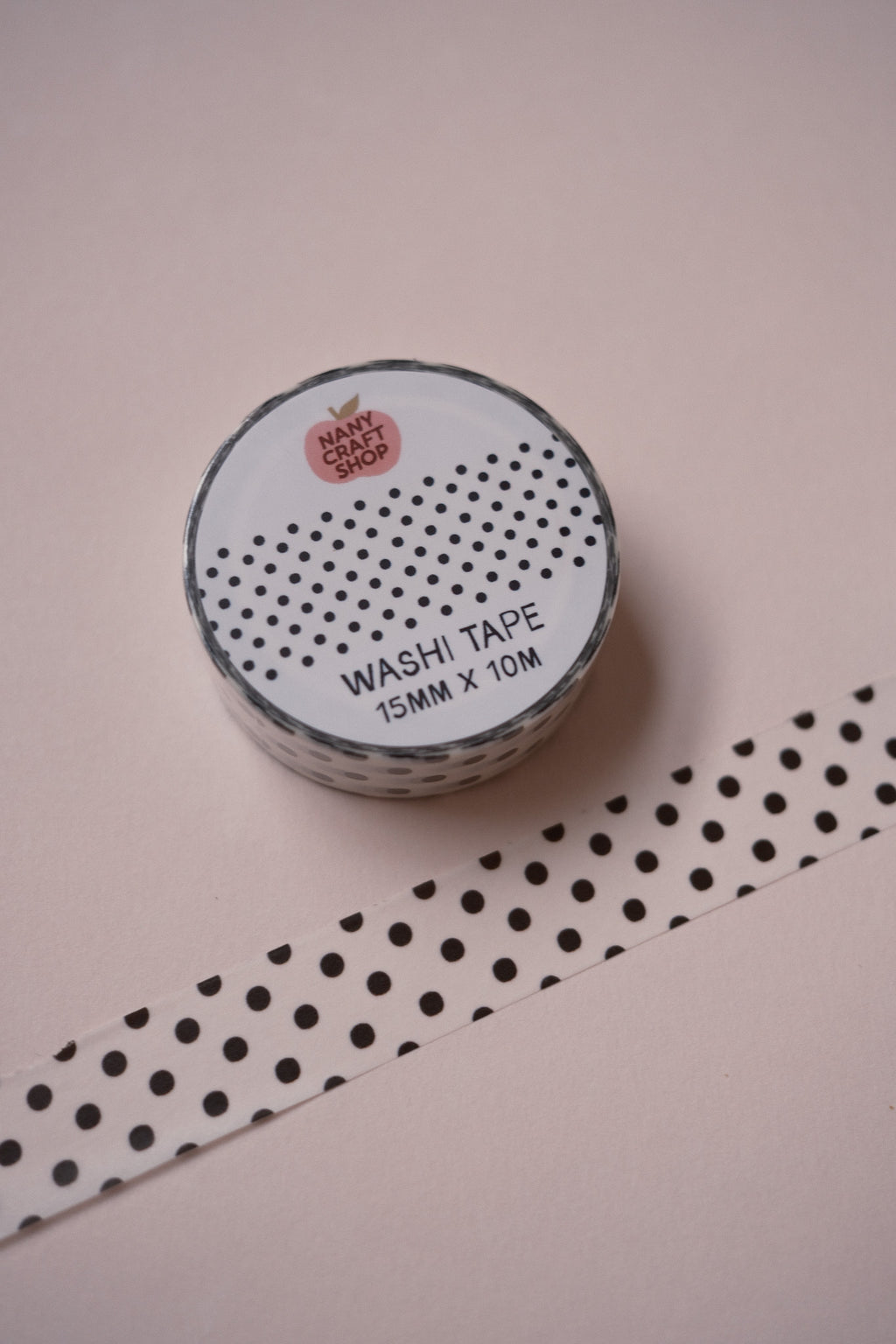 Washi Tape - Polka Dot Noir et Blanc
