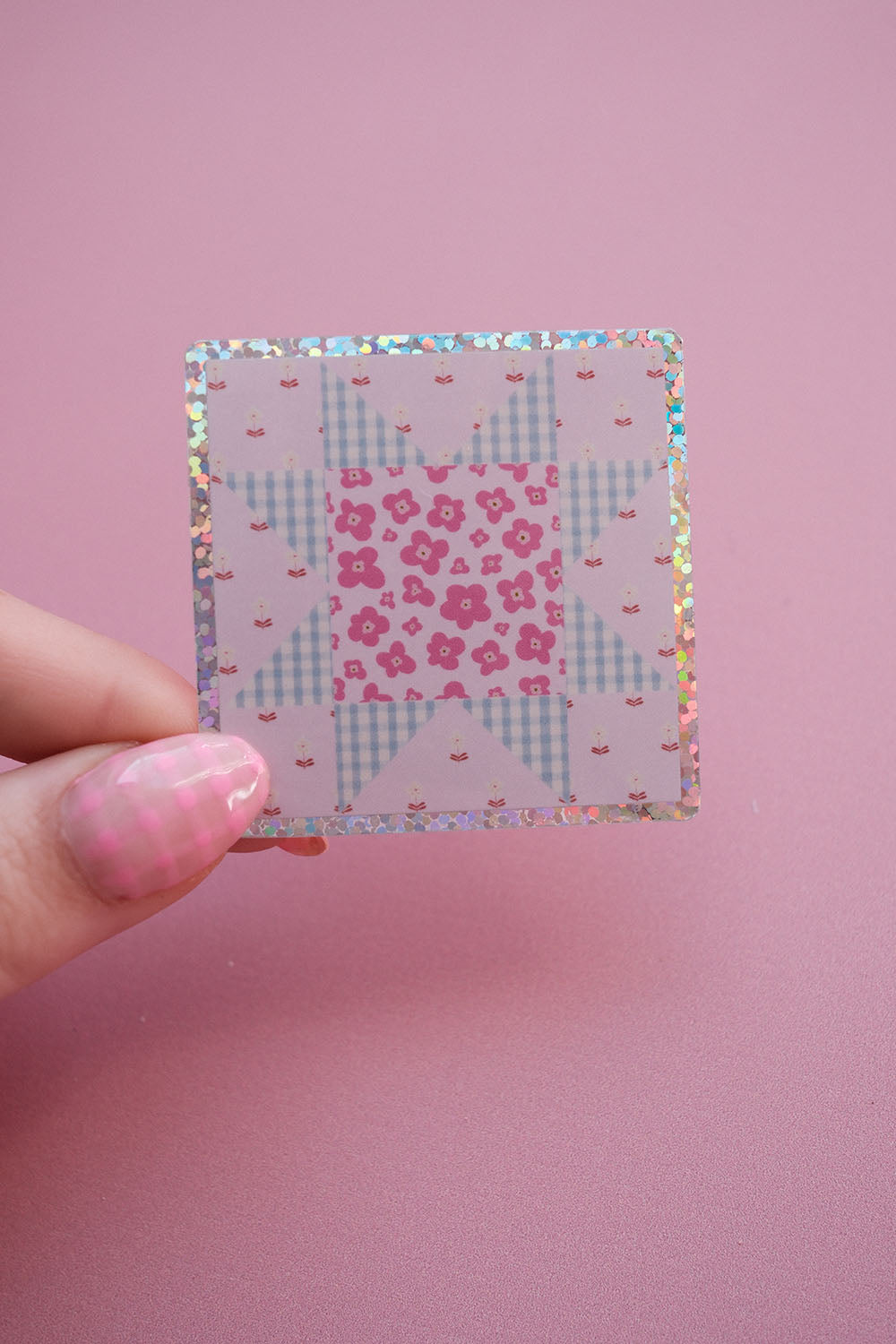 Sticker Patchwork rose 💕