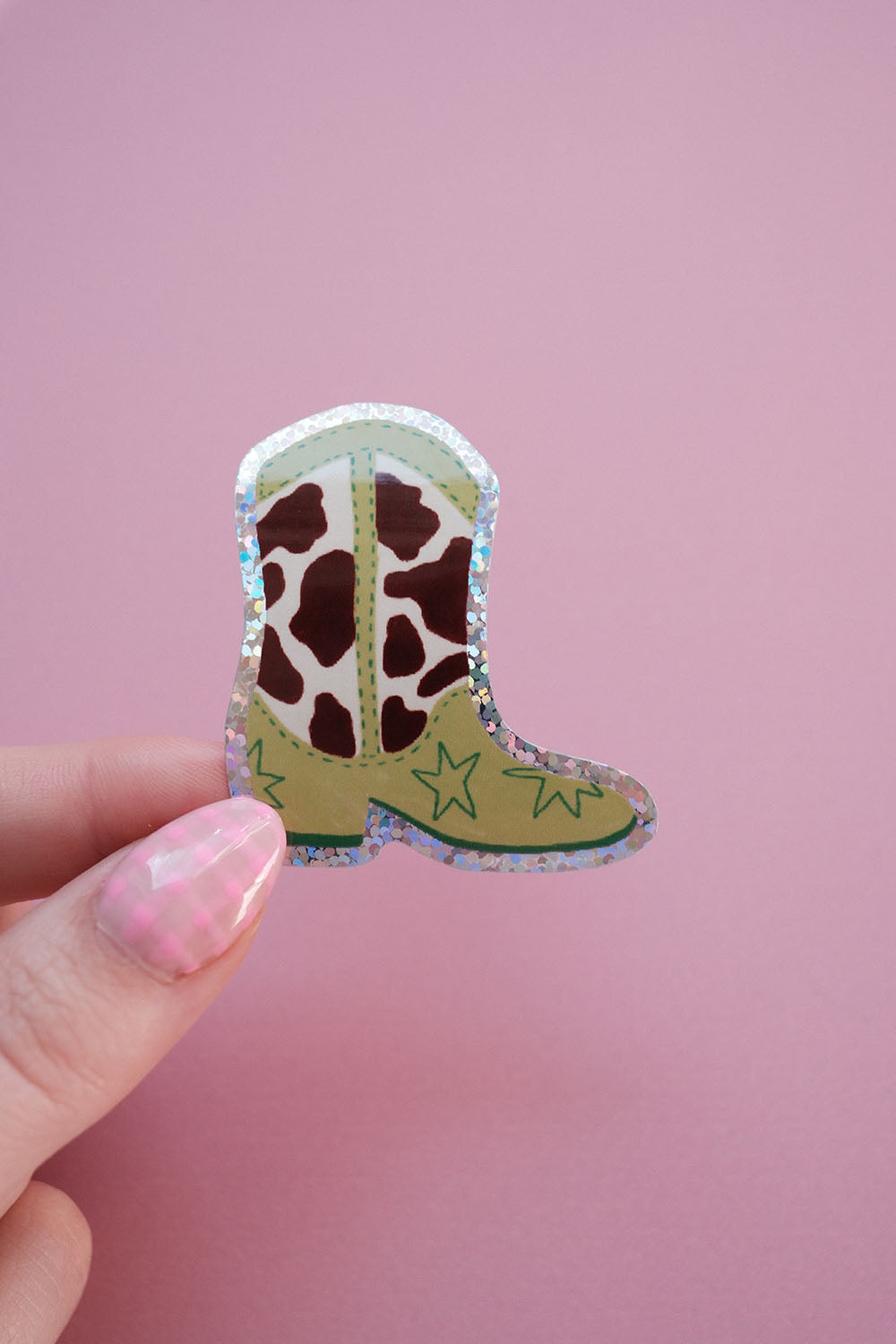 Sticker Botte Cowgirl Vache