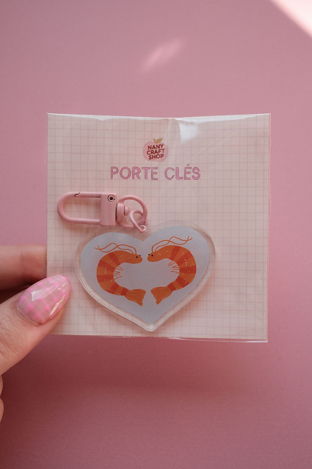 Porte clé - coeur crevettes 🦐