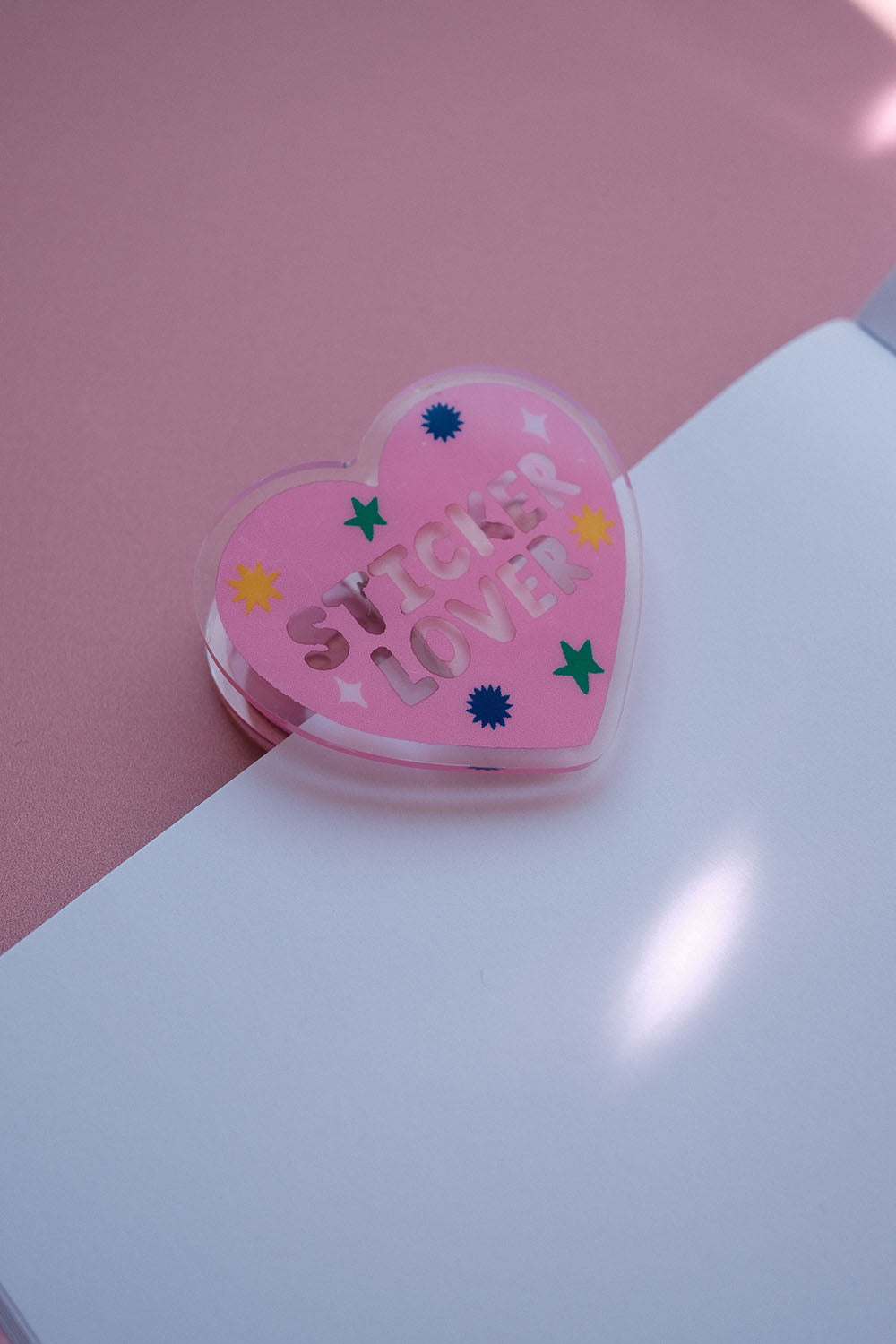 Pince pour carnet - sticker lover 🩷