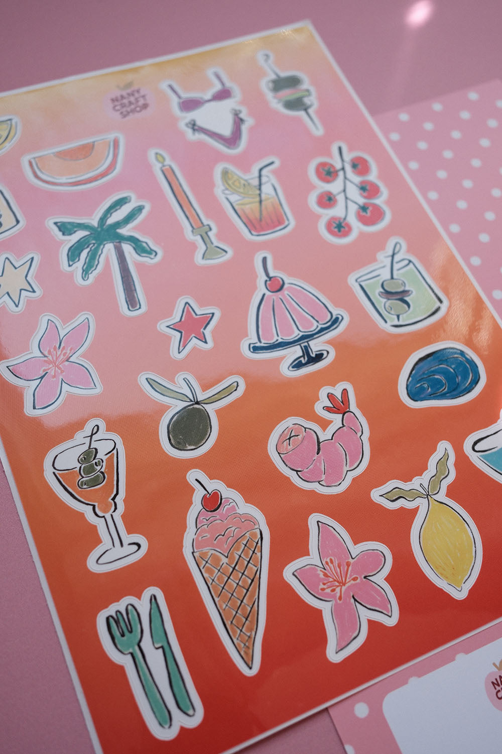 Planche stickers dolce vita  A5 🍋
