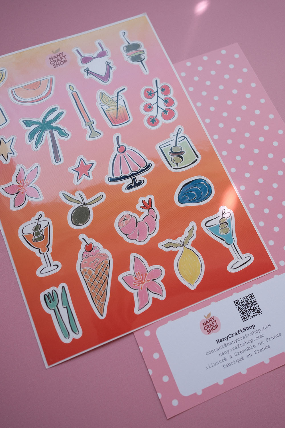 Planche stickers dolce vita  A5 🍋